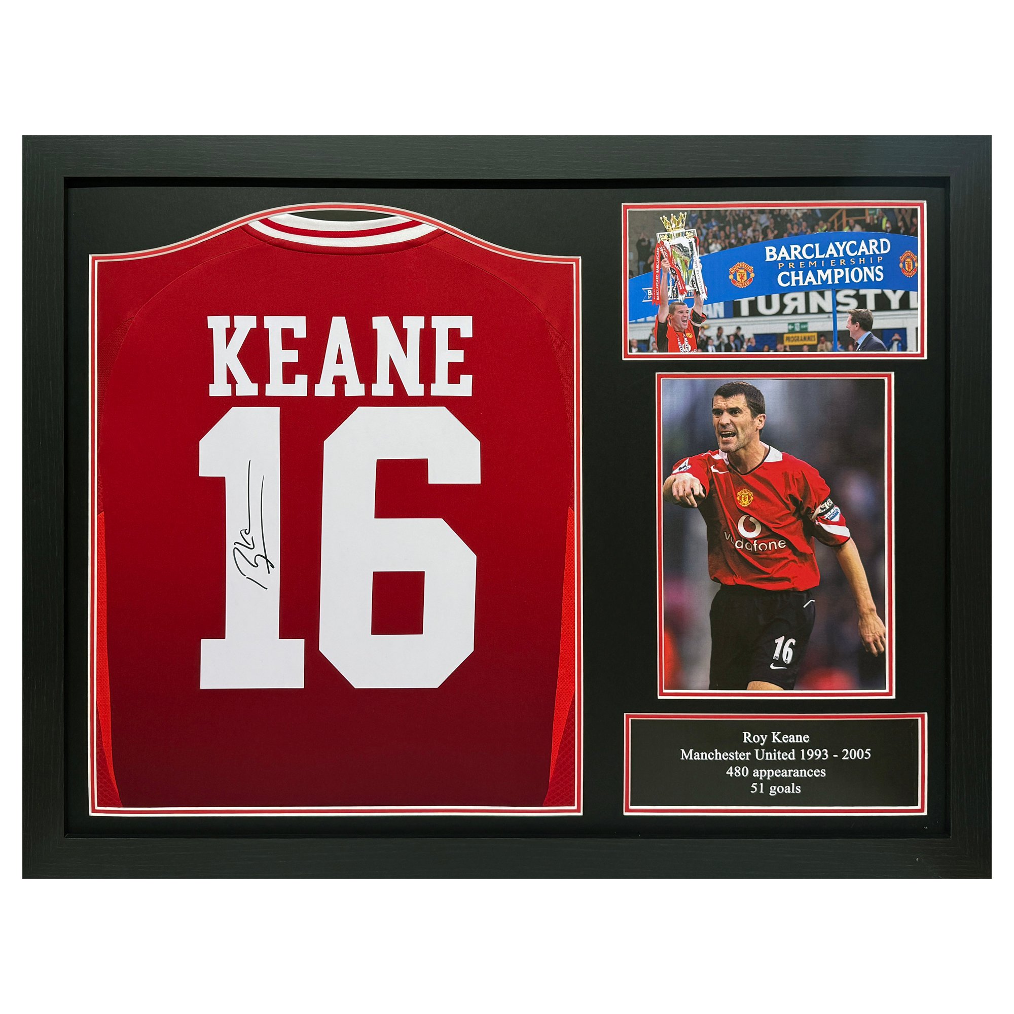 Camicia autografata da Roy Keane - Incorniciato