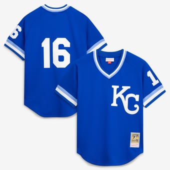 Men's Mitchell & Ness Bo Jackson Royal Kansas City Royals Authentic Batting Practice Jersey