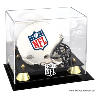 NFL Shield Golden Classic Mini Helmet Display Case