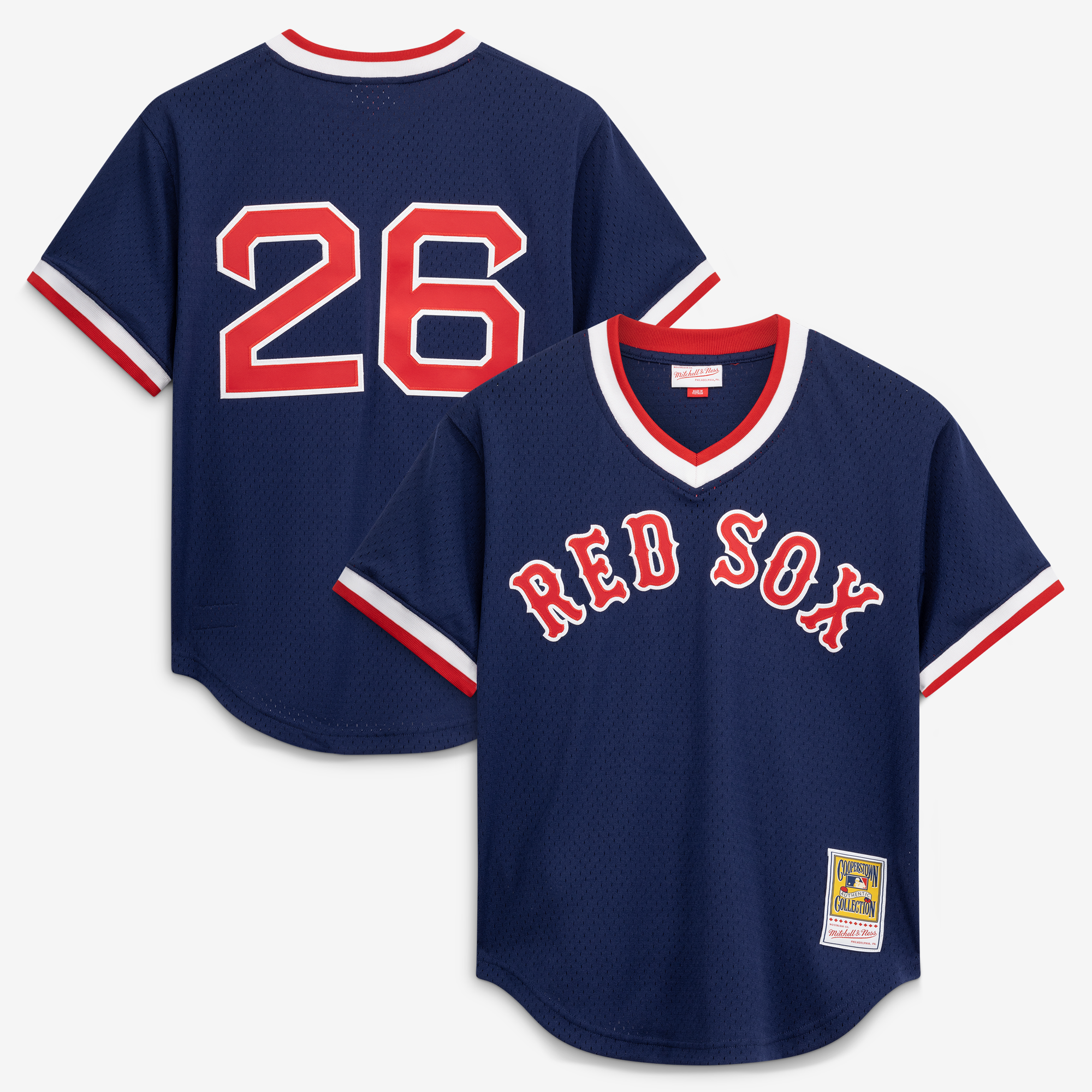 Men's Mitchell & Ness Wade Boggs Navy Boston Red Sox Authentic Batting Practice Jersey