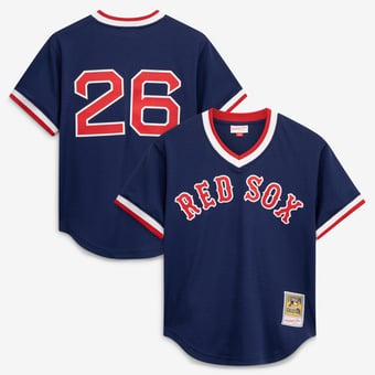 Men's Mitchell & Ness Wade Boggs Navy Boston Red Sox Authentic Batting Practice Jersey