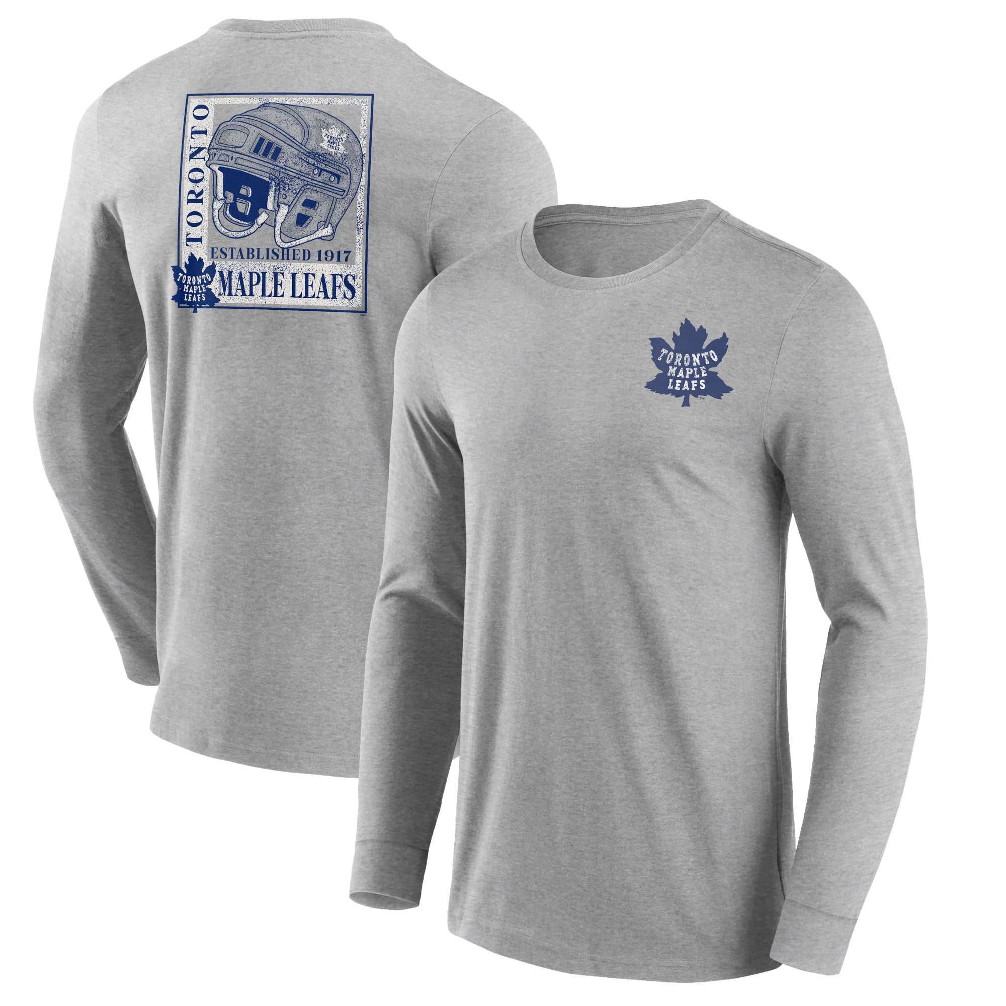 Toronto Maple Leafs True Classics Helmet Graphic Long Sleeve T-Shirt – Mens