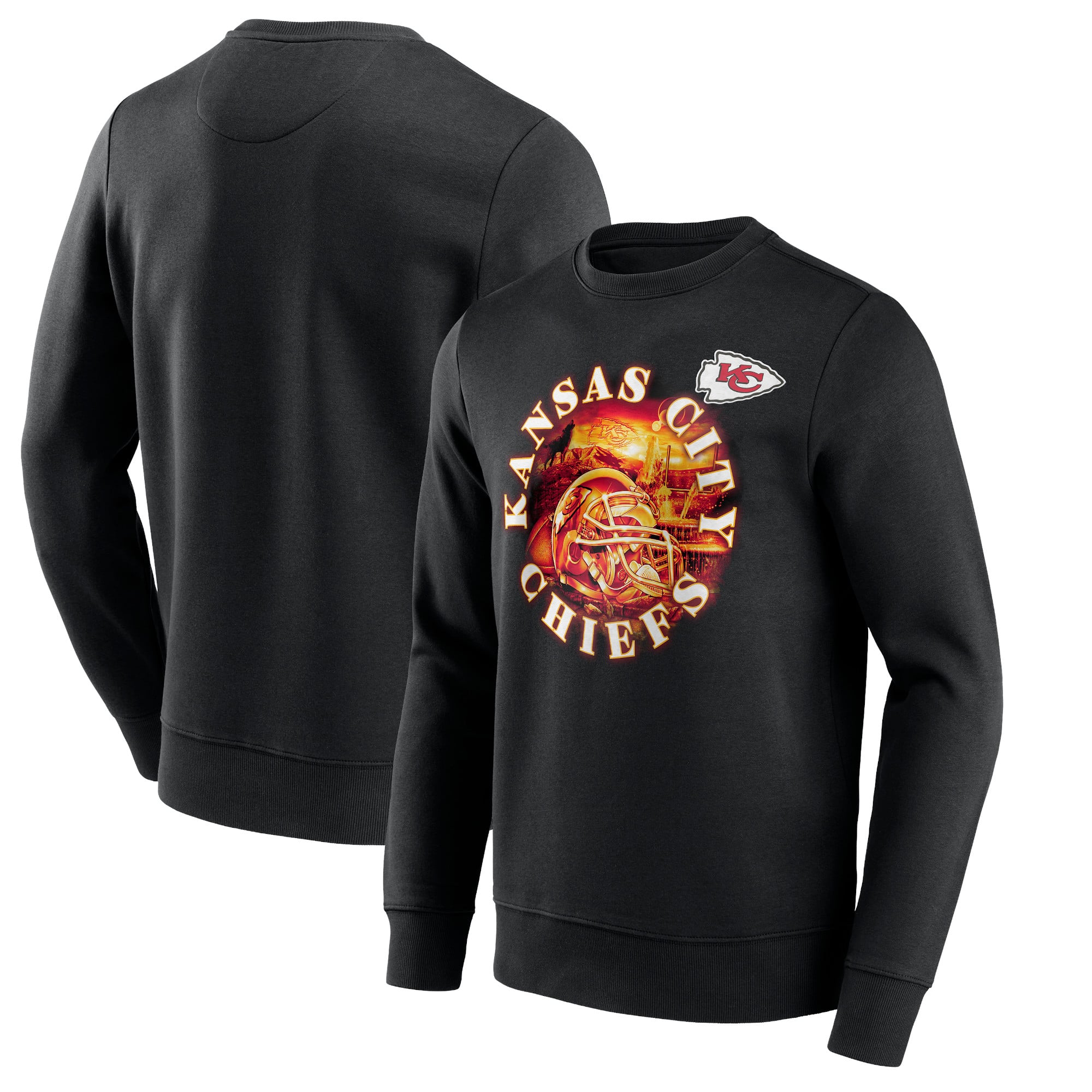 Felpa girocollo con grafica Hometown di Kansas City Chiefs True Classics - Uomo