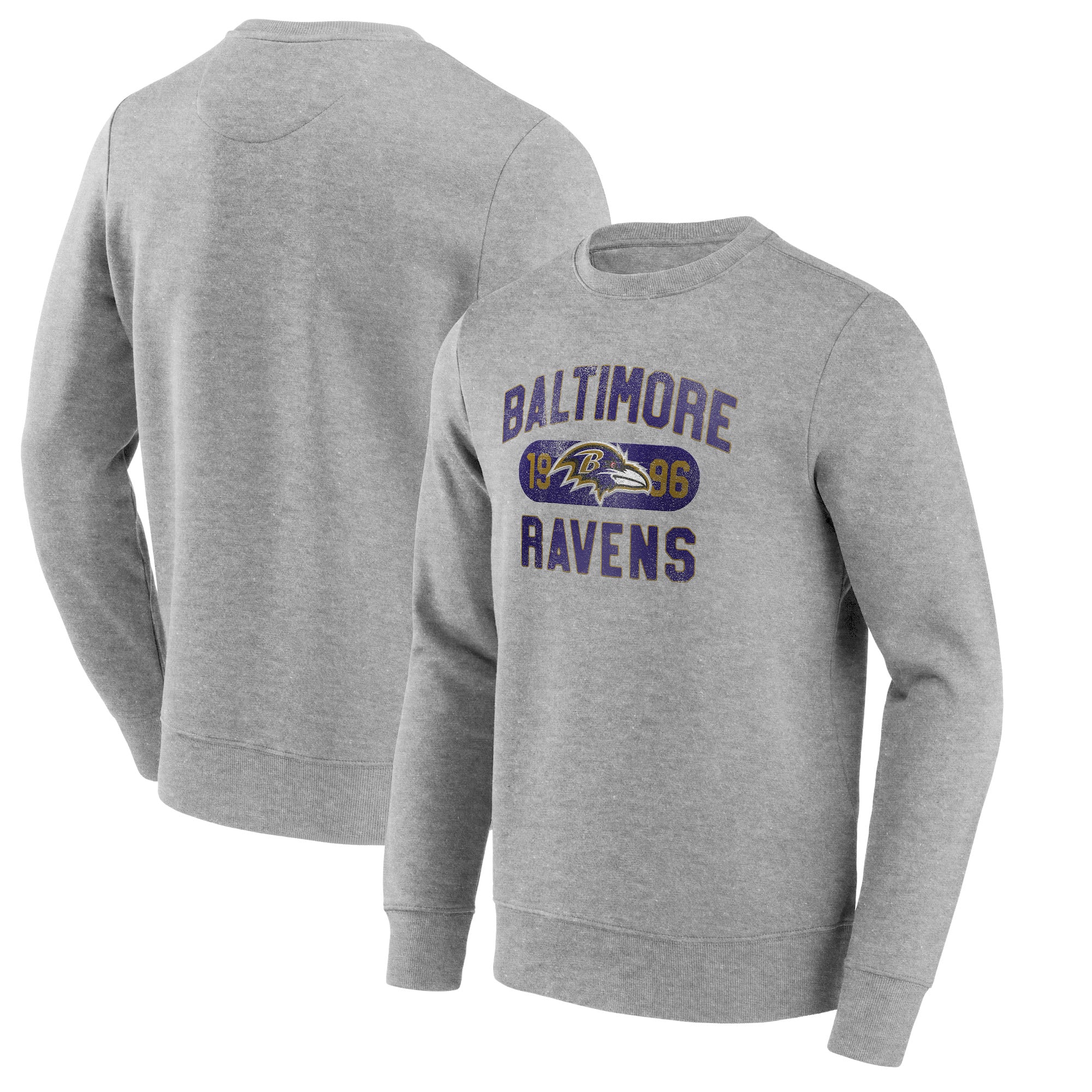 Sweat-shirt ras du cou à graphique élevé True Classics Hometown des Ravens de Baltimore - Hommes