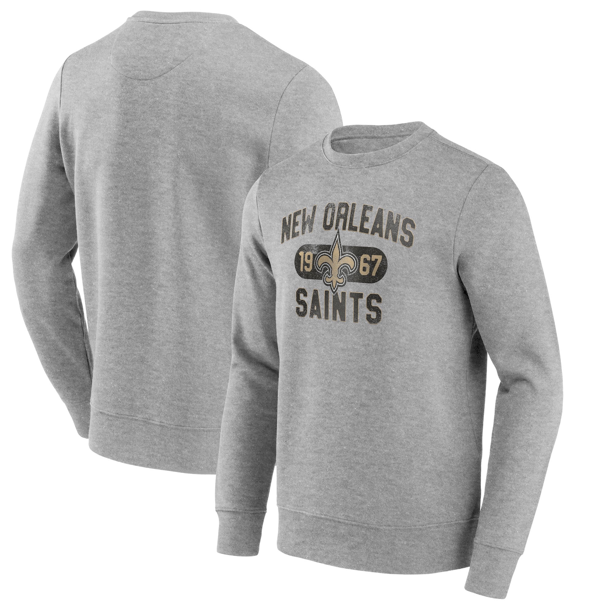 Sweat-shirt ras du cou à graphique élevé True Classics Hometown des Saints de la Nouvelle-Orléans - Hommes