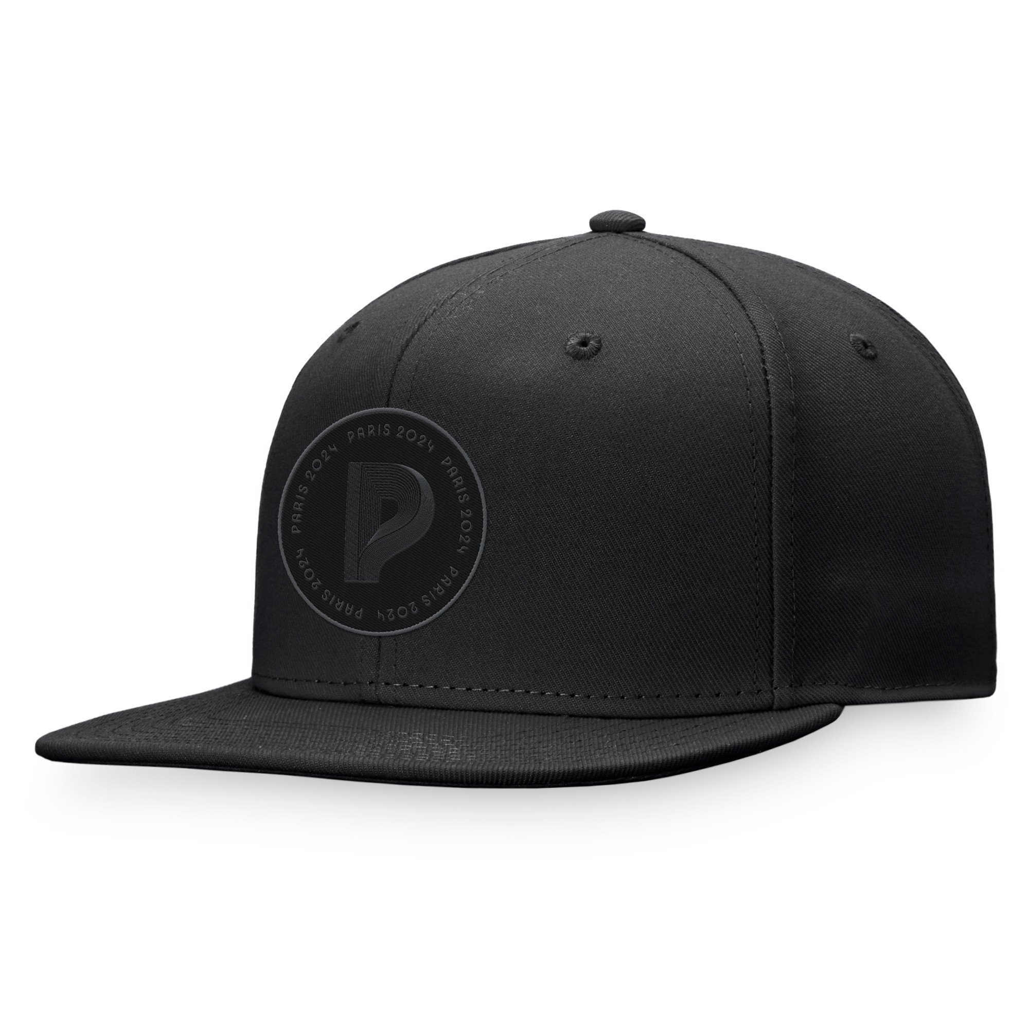 Cappellino a visiera piatta delle Olimpiadi di Parigi 2024 tono su tono - nero