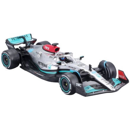 โมเดลรถ Mercedes 2022 W13 E Performance หมายเลข 63 - George Russell ขนาด 1:43 พร้อมฟิกเกอร์
