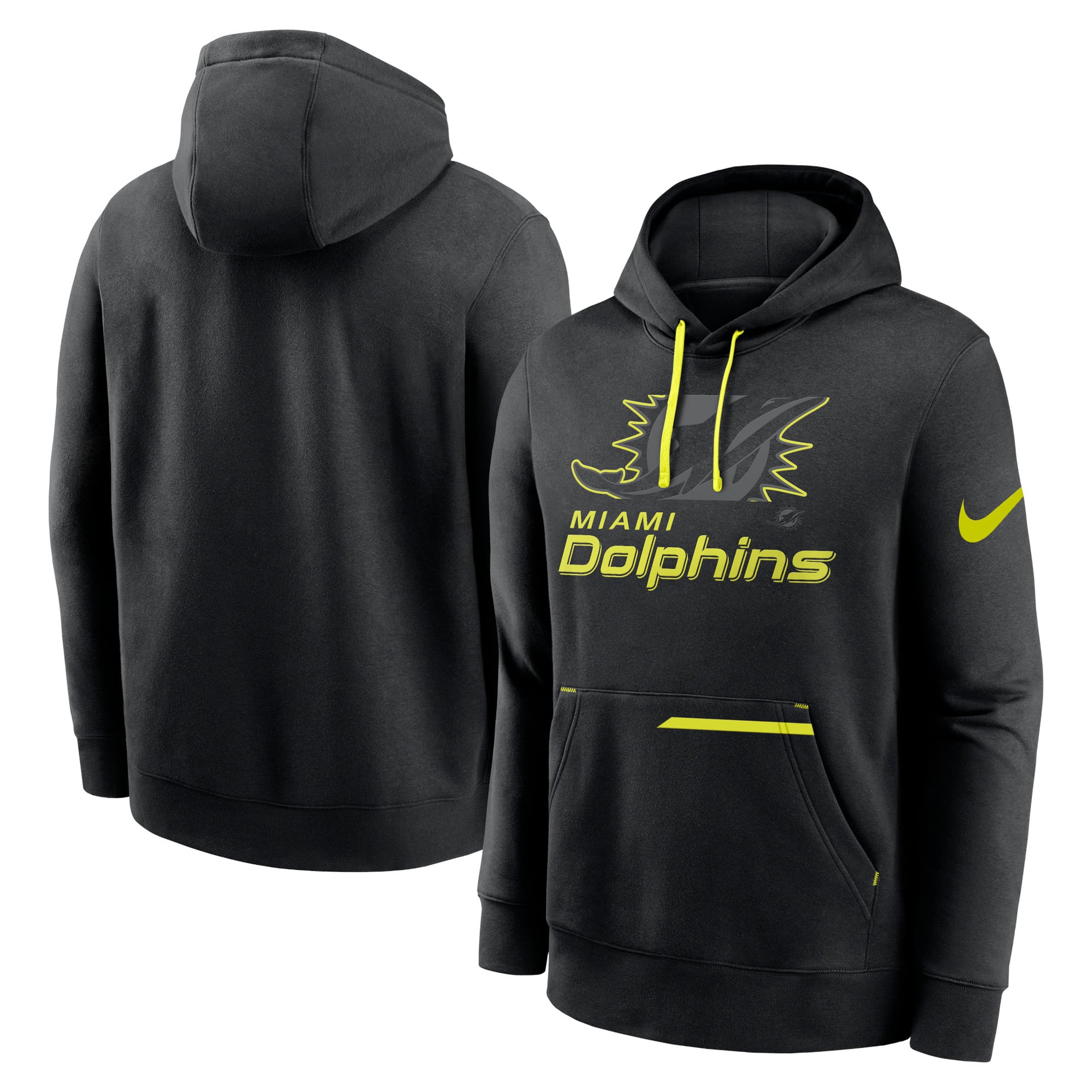 Felpa con cappuccio in pile Nike VOLT dei Miami Dolphins - Uomo