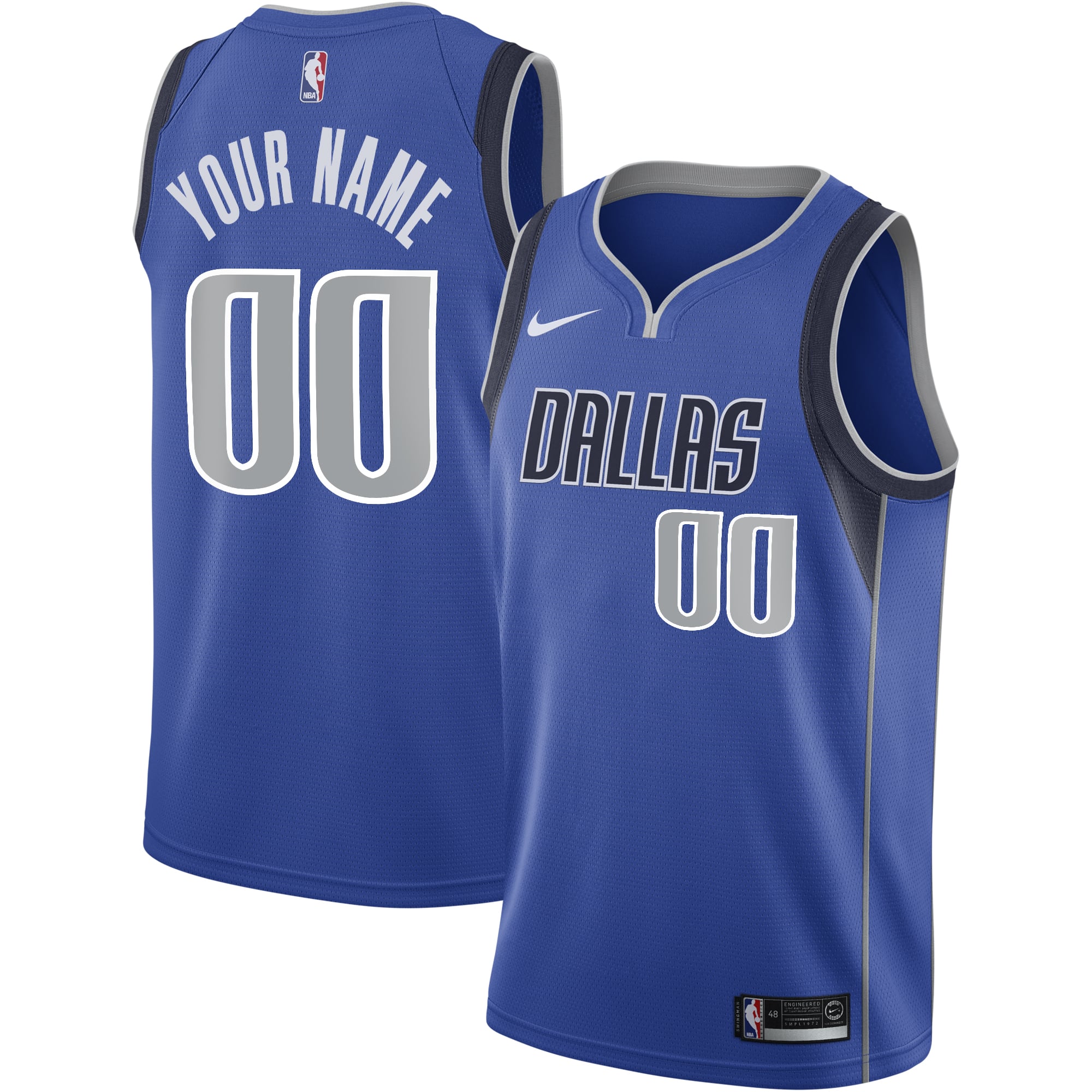 Camiseta Swingman Nike Icon del Dallas Mavericks - Personalizado - Jóvenes