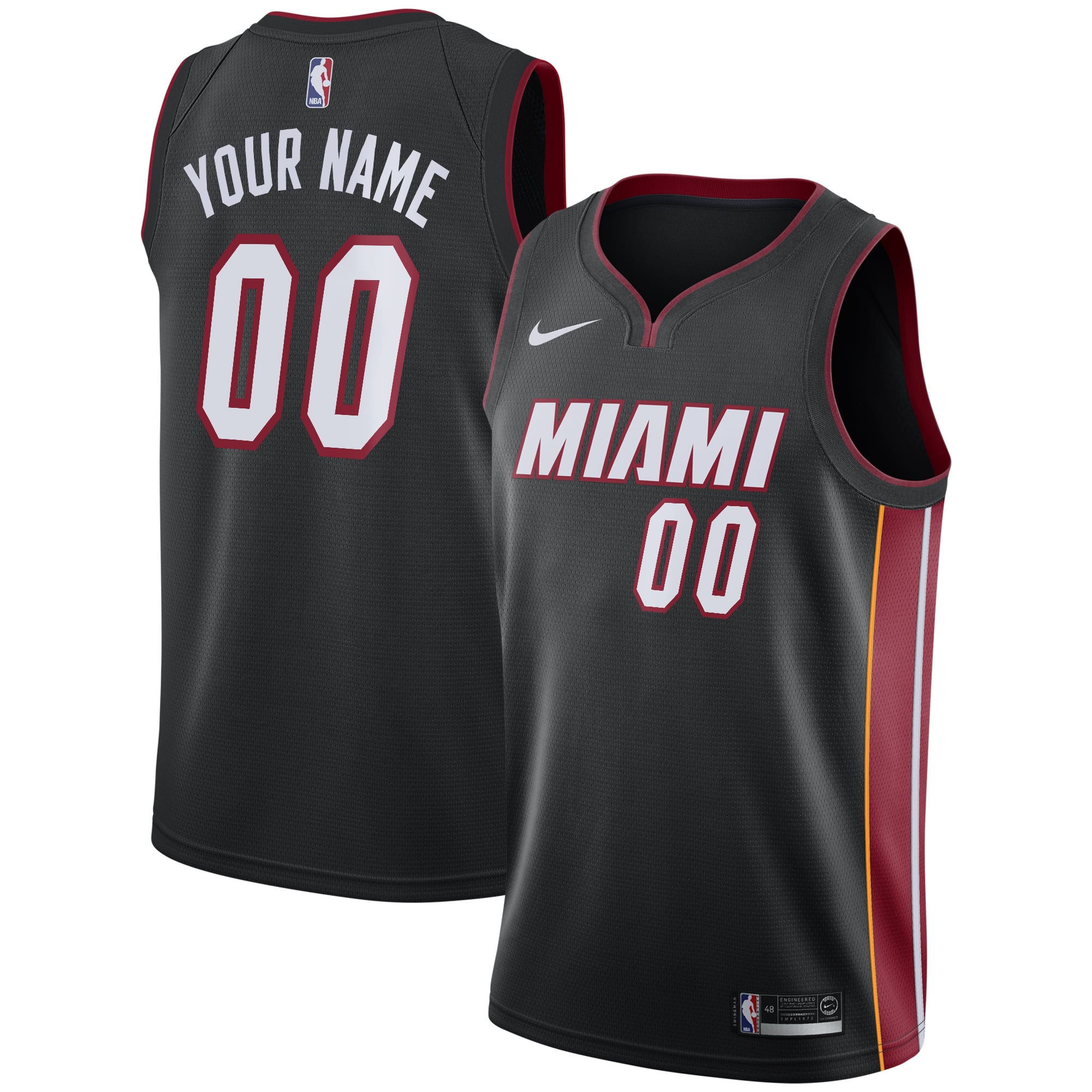 Camiseta Swingman Nike Icon del Miami Heat - Personalizado - Jóvenes