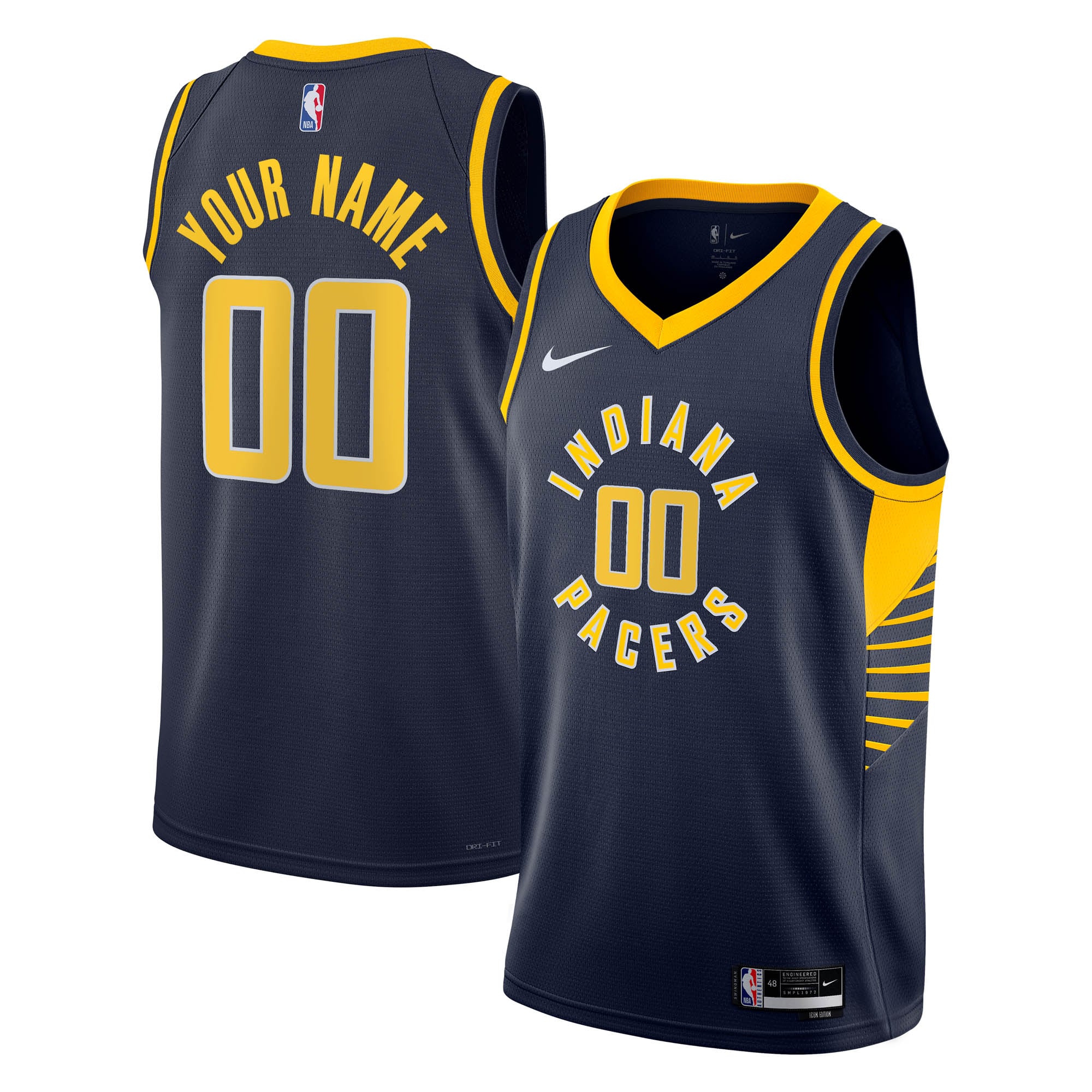 Camiseta Swingman Nike Icon del Indiana Pacers - Personalizado - Jóvenes