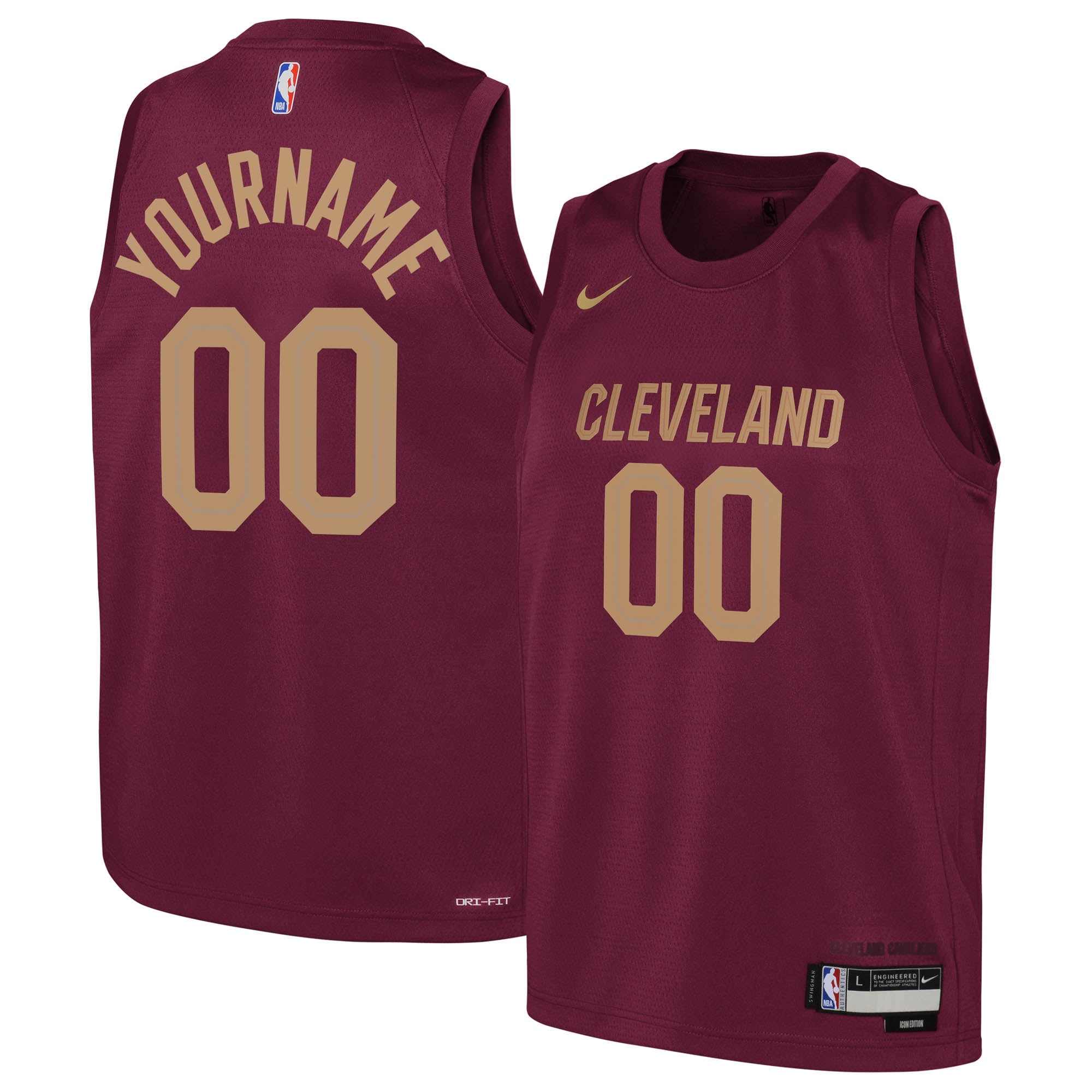 Camiseta Swingman Nike Icon del Cleveland Cavaliers - Personalizado - Jóvenes