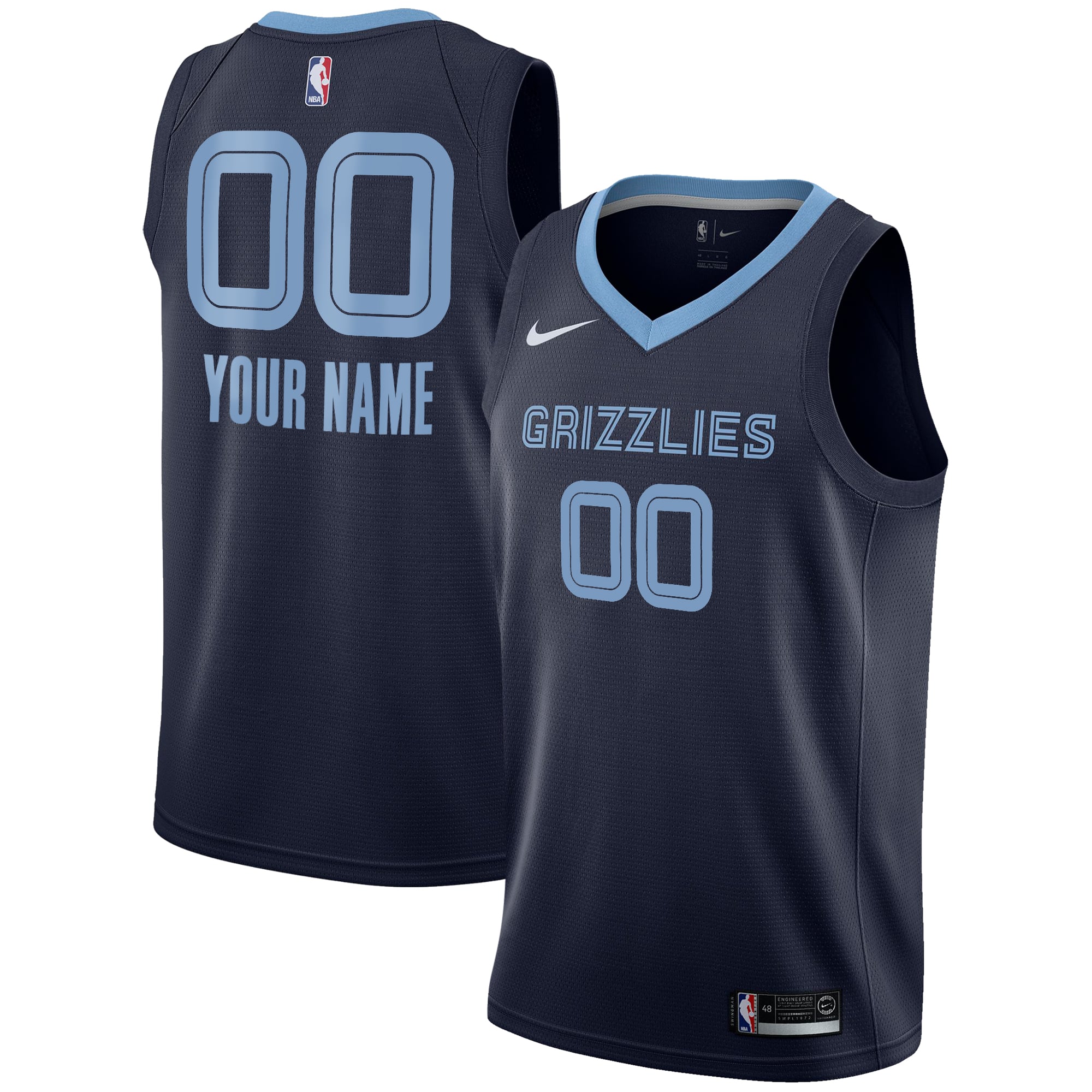Camiseta Swingman Nike Icon del Memphis Grizzlies - Personalizado - Jóvenes