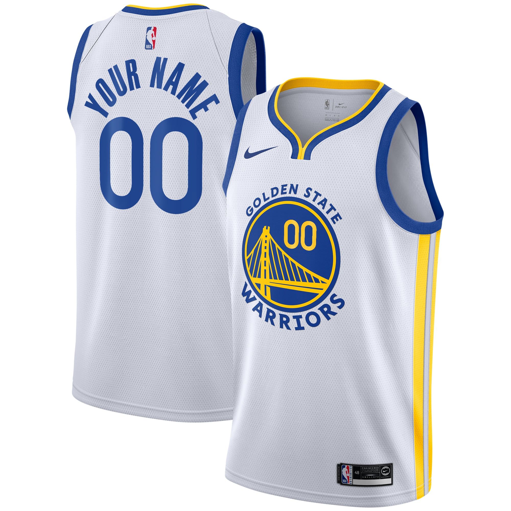 Maillot Golden State Warriors Nike Association Swingman - Personnalisé - Jeunes