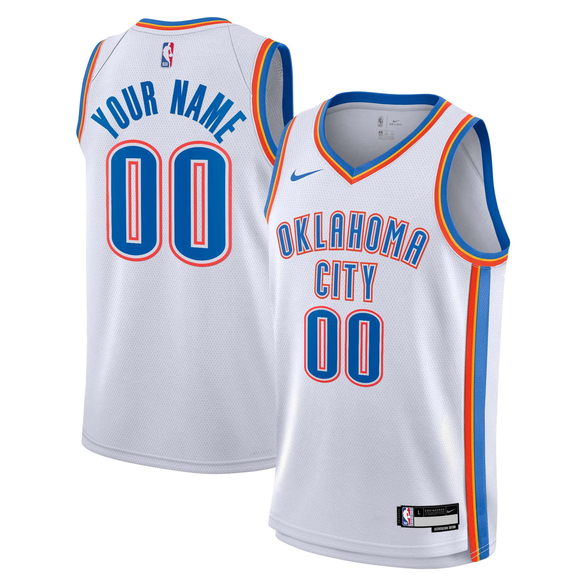 Oklahoma City Thunder Nike Association Swingman Jersey - Personalizado - Jóvenes