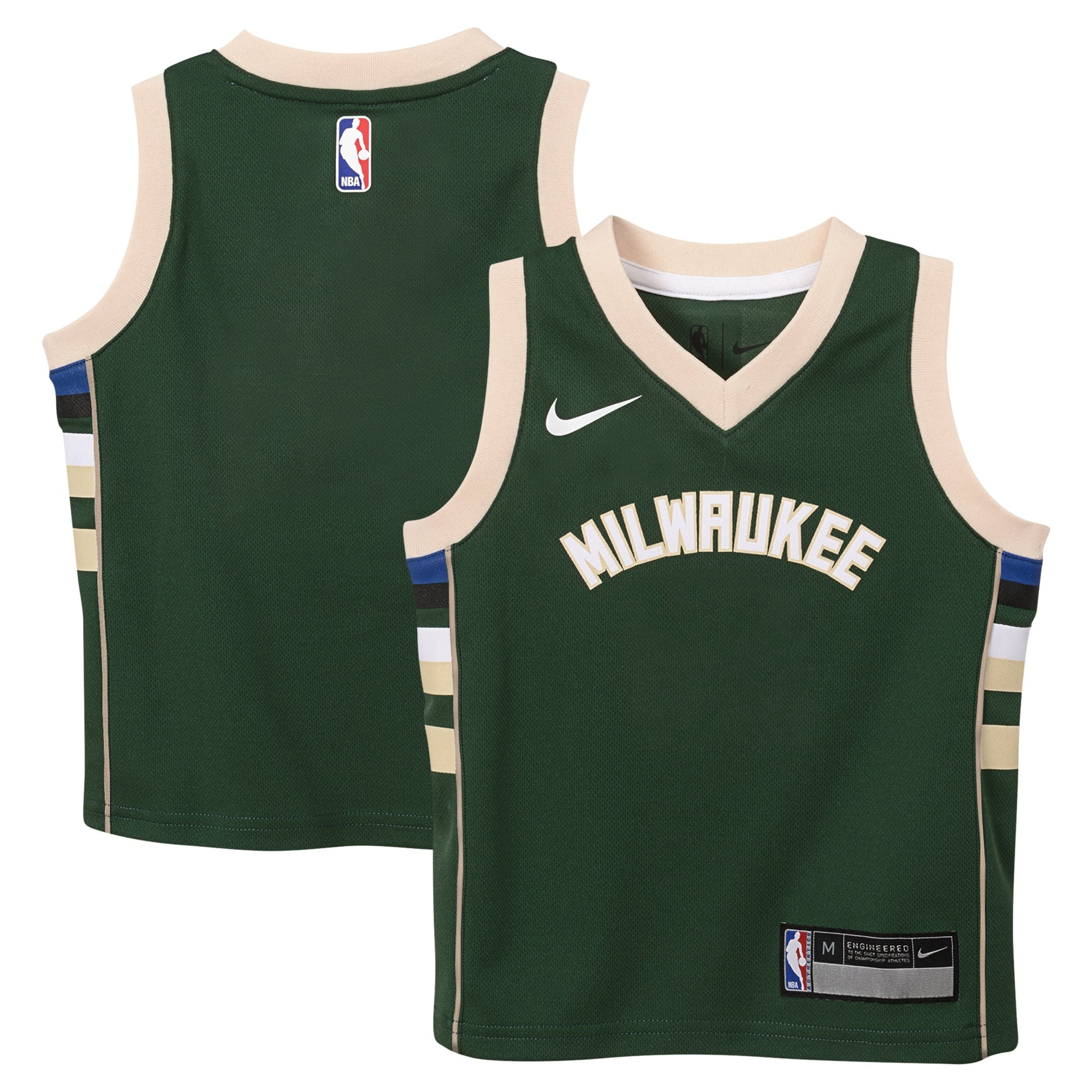 Réplica de camiseta Nike Icon de los Milwaukee Bucks - Personalizada - Niños