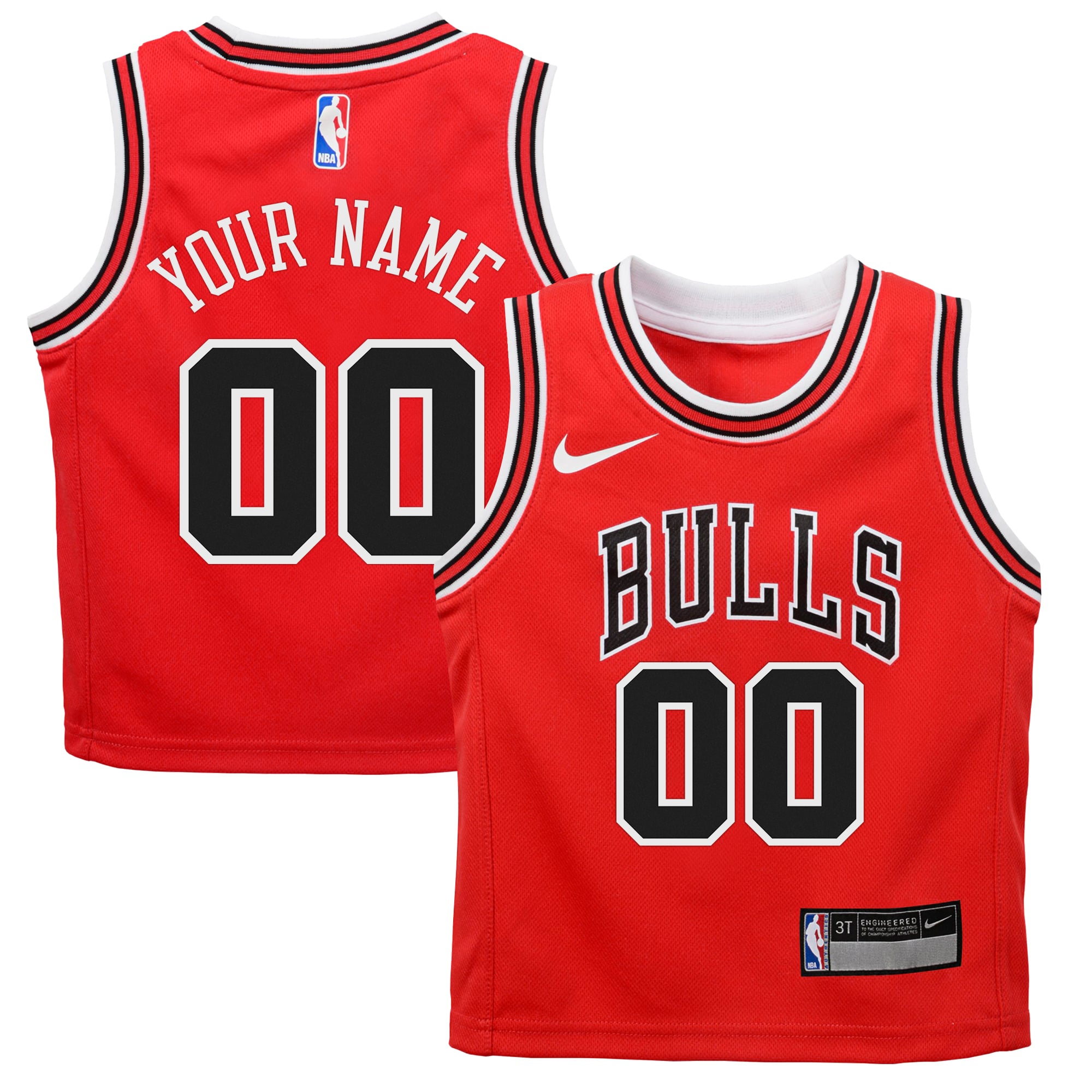 Réplica de camiseta Nike Icon de los Chicago Bulls - Personalizada - Niños
