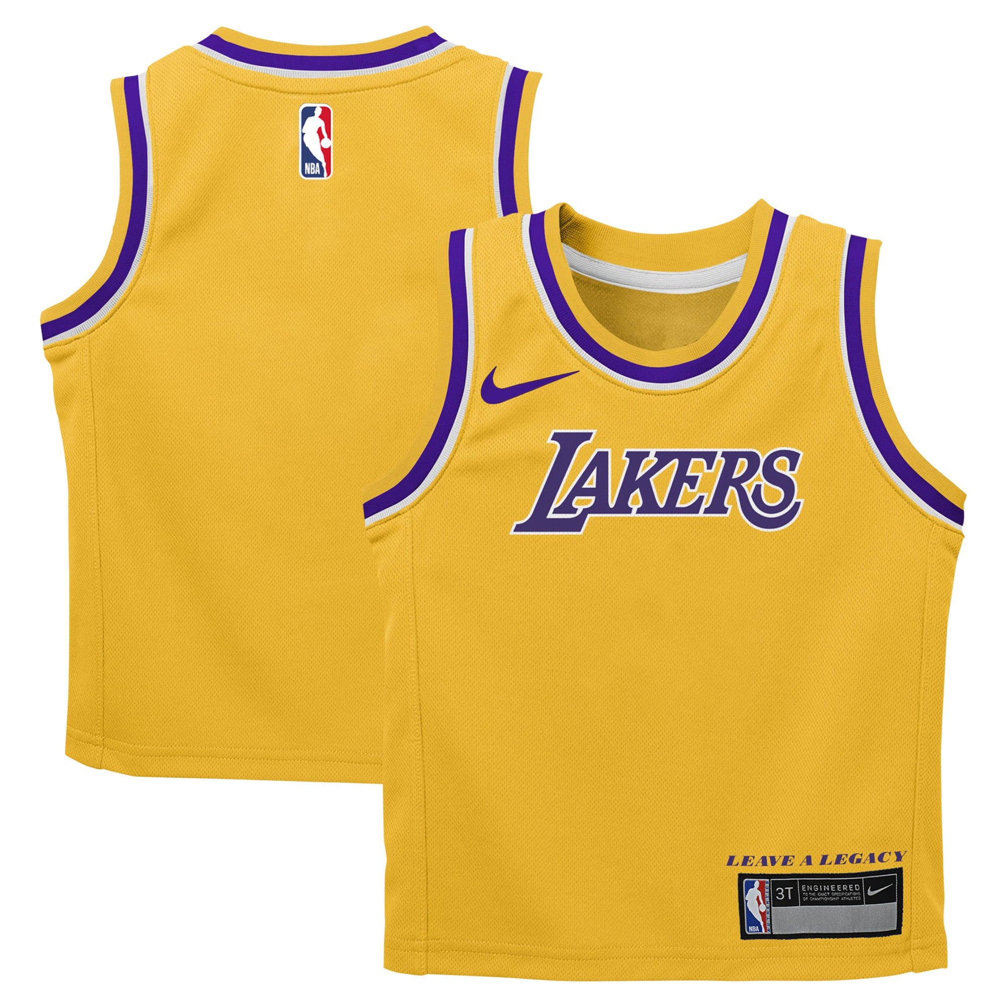 Réplica de camiseta Nike Icon de Los Angeles Lakers - Personalizada - Niño pequeño