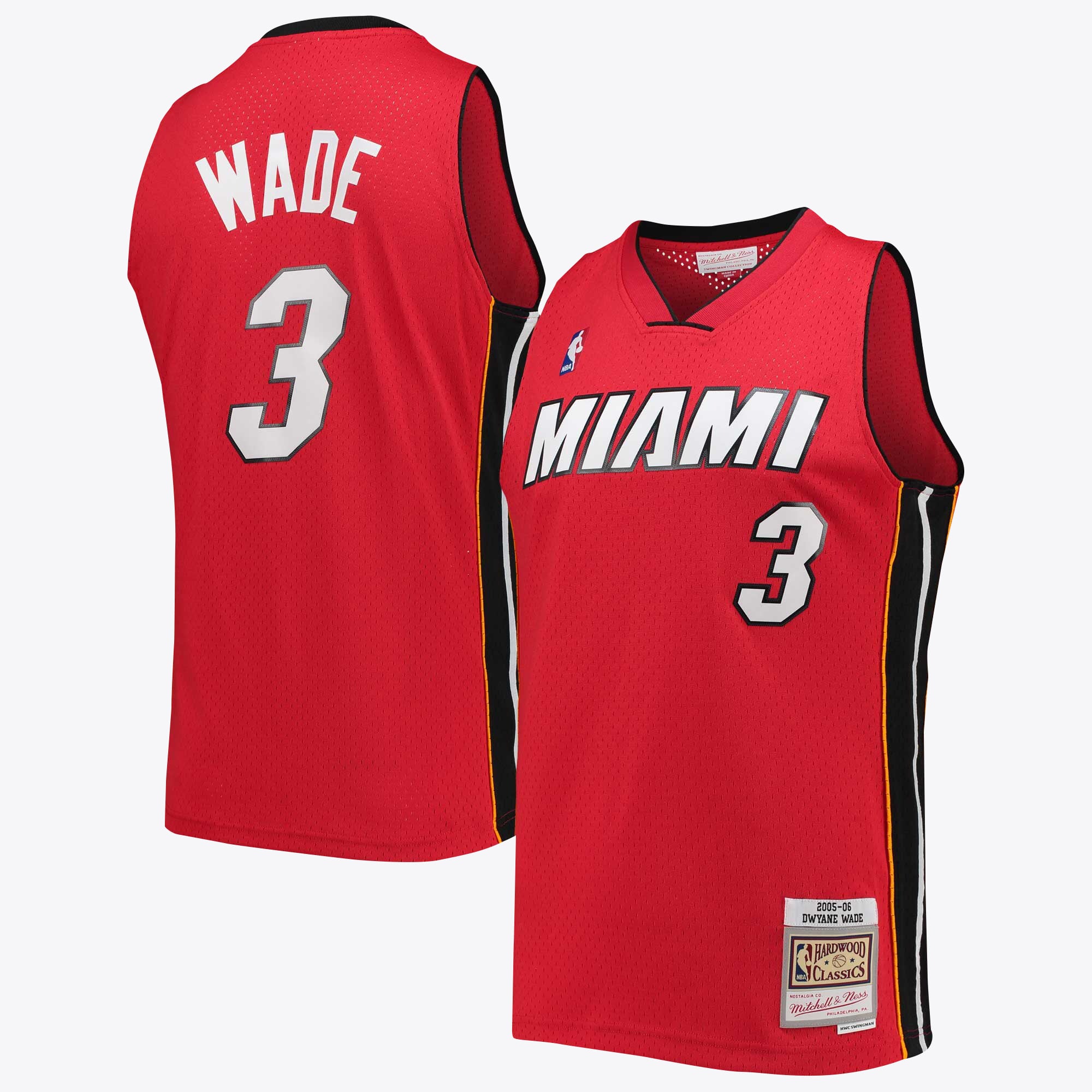 Dwyane Wade Miami Heat 2005 Mitchell & Ness Hardwood Classics Alternate Swingman Trikot – Rot