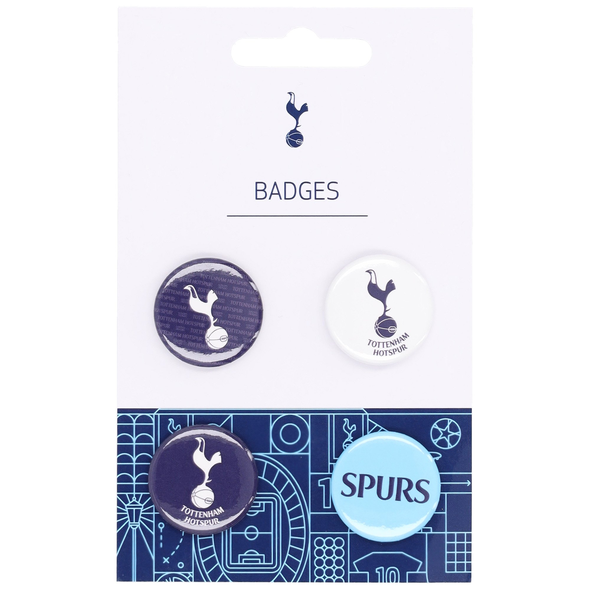 Set di spille per bottoni da 25 mm del Tottenham Hotspur, confezione da 4