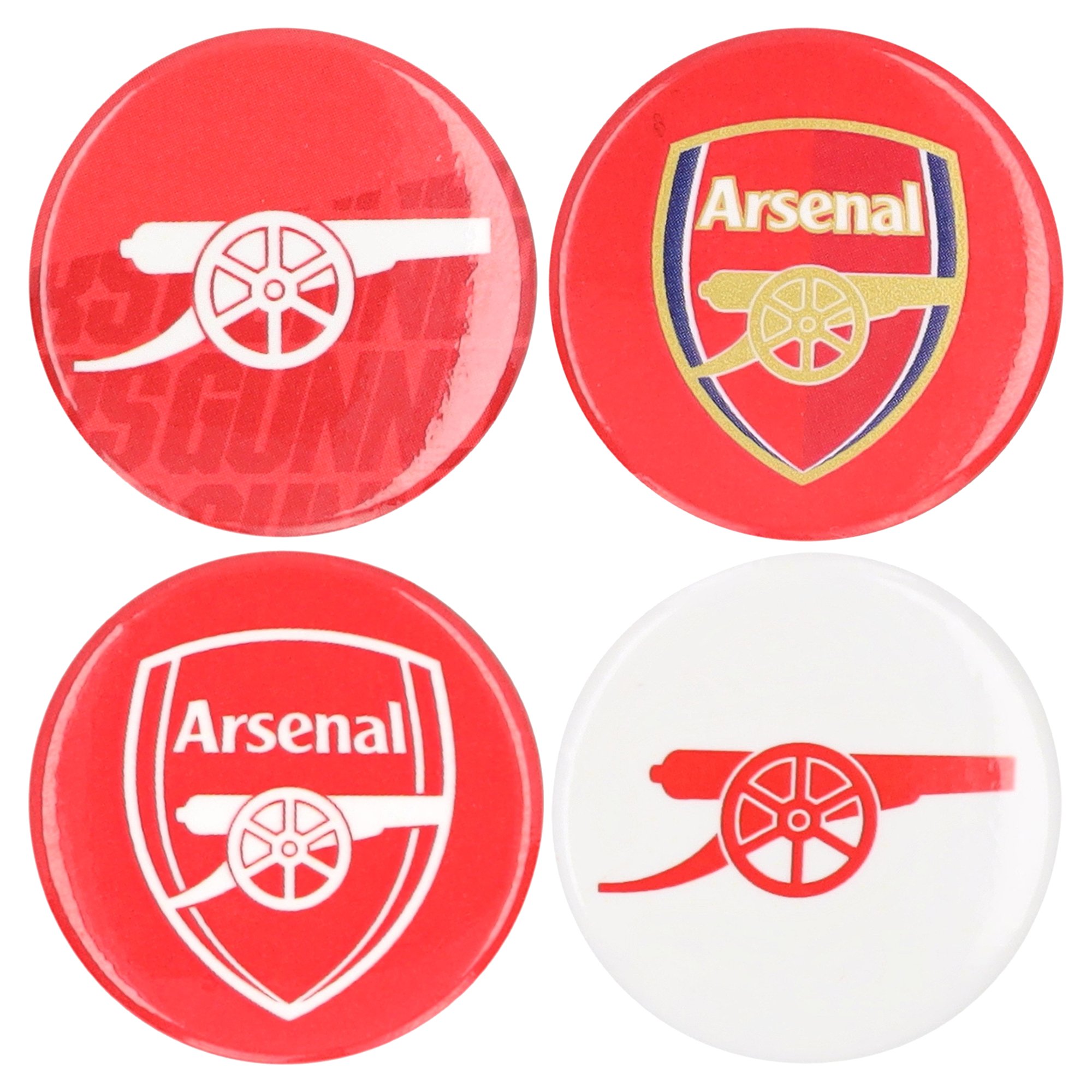 Set di spille per bottoni da 25 mm dell'Arsenal - Confezione da 4