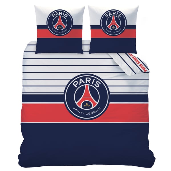 Parure de lit PSG - 240 x 220 + 2 63 x 63 - Logo Retro