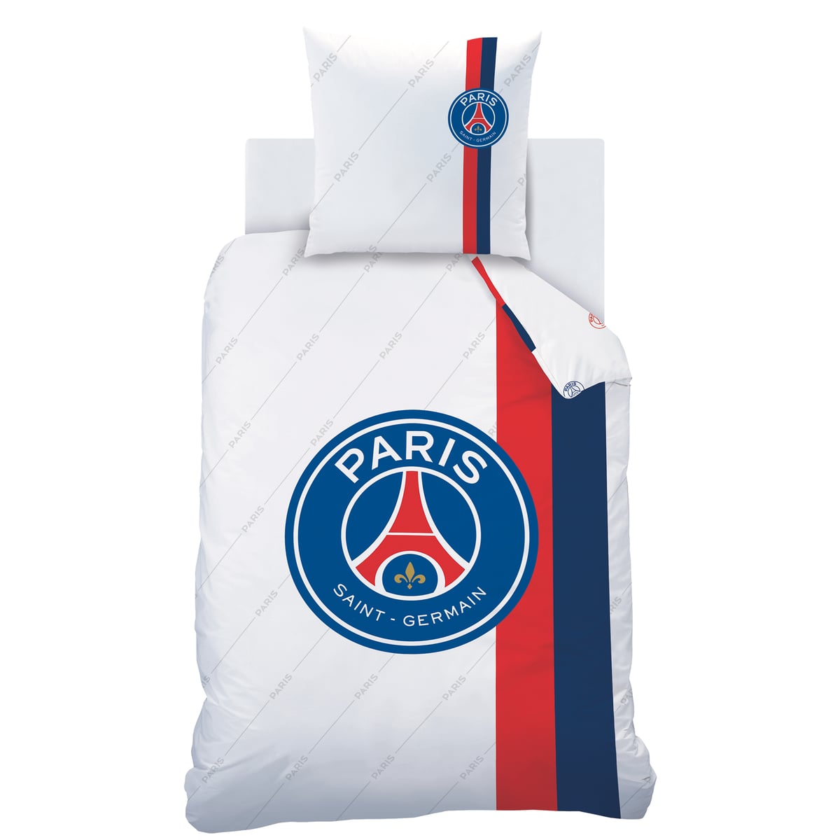 Parure de lit PSG - 140 x 200 + 63 x 63 - Retro White