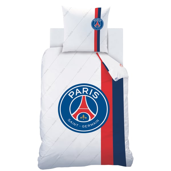 Parure de lit PSG - 140 x 200 + 63 x 63 - Retro White