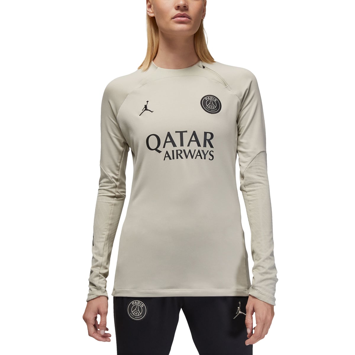 Maillot PSG Jordan Strike Crew Drill - Stone - Femme