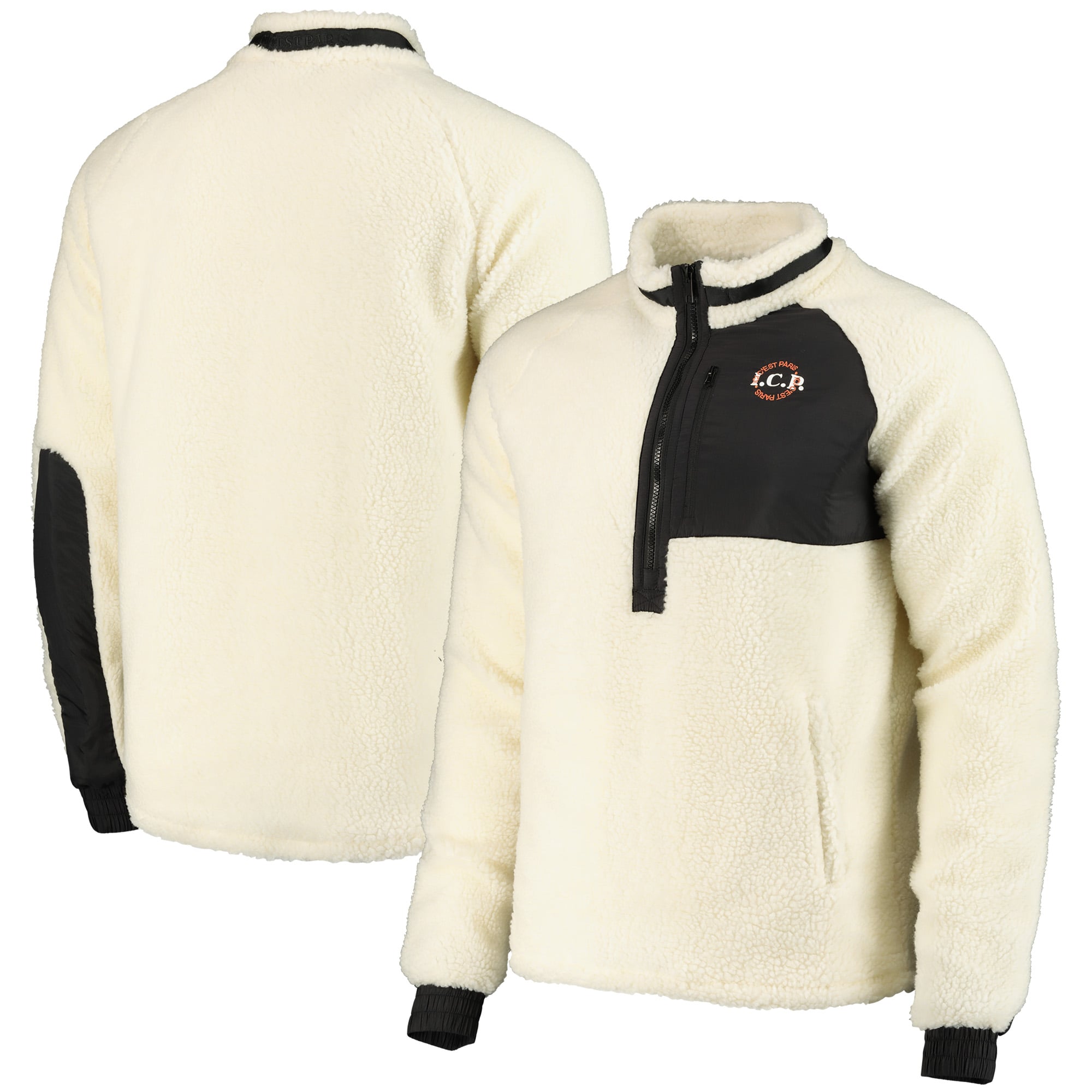 Pile Paris Saint-Germain ICI C'EST PARIS Polar 1/4 Zip - Crema - Uomo
