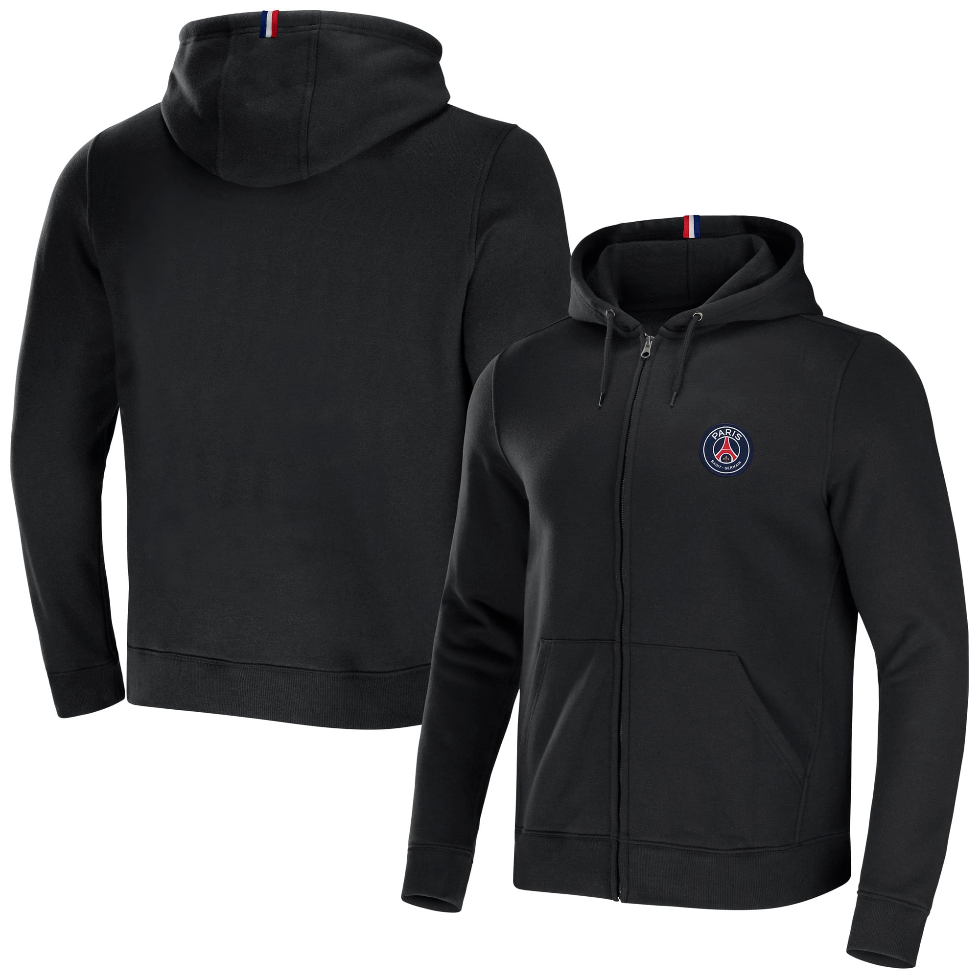Felpa con cappuccio e zip PSG Essential Crest - Nera - Uomo