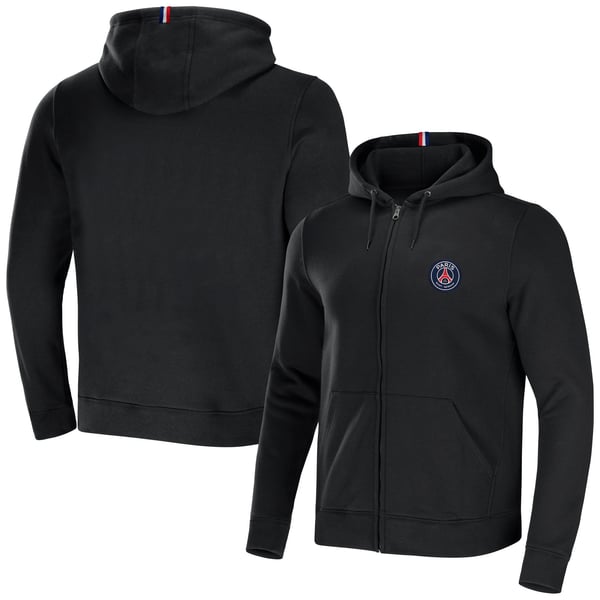 Sweat à capuche zippé PSG ESSENTIEL - Noir - Homme