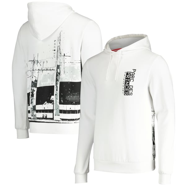 Sweat capuche PSG Parc Des Princes Oversize - Blanc - Homme