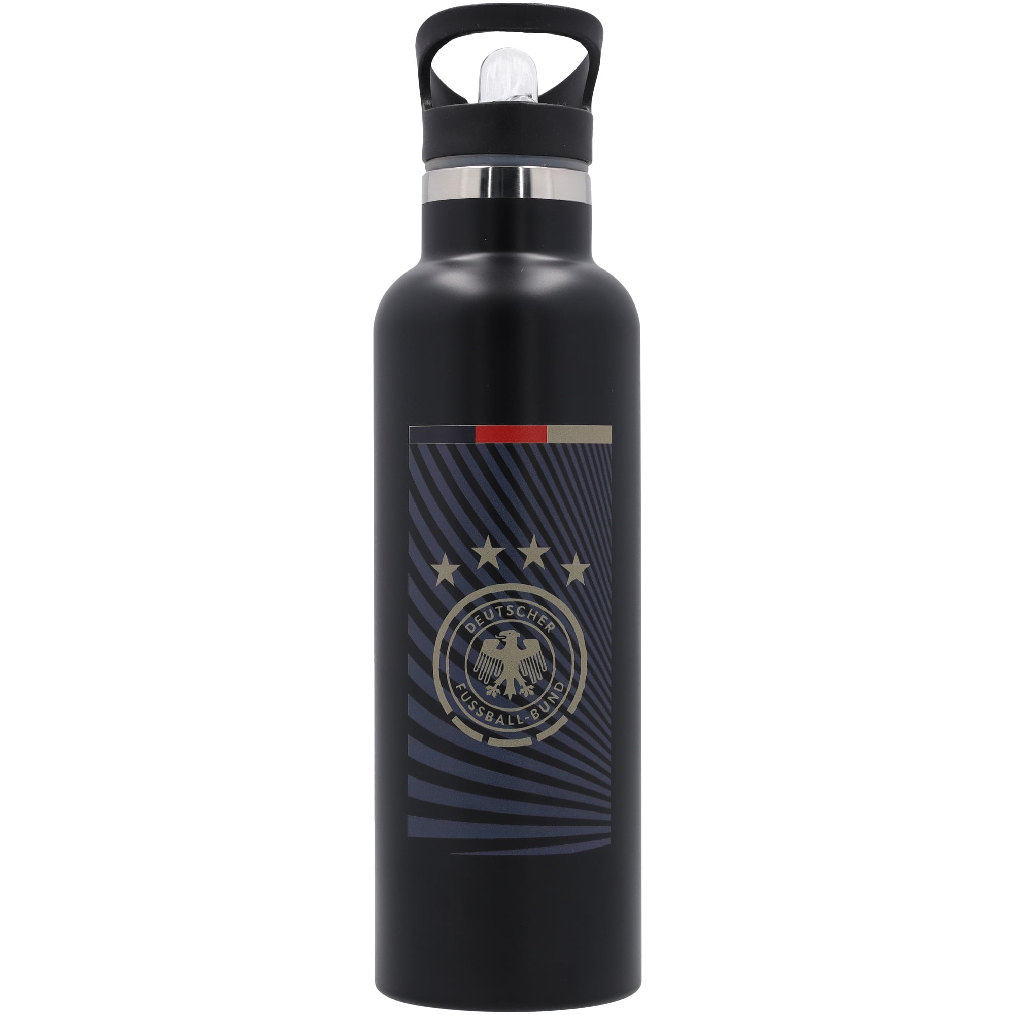 Botella de agua con tapa emergente de metal DFB - 750ml - Negro