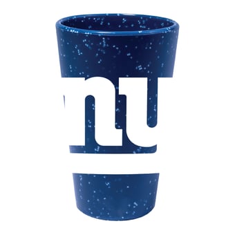 New York Giants Colour Silicone Pint Glass - 16oz