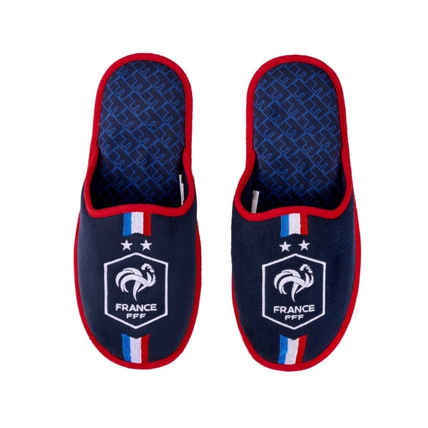 Pantoufle France Fan Bleu Junior