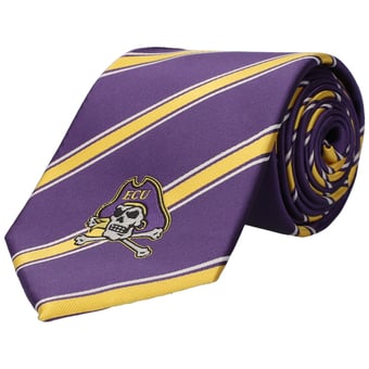 Men's East Carolina Pirates Woven Poly Striped Tie