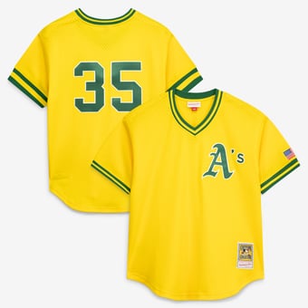 Men's Mitchell & Ness Rickey Henderson Athletics Authentic Batting Practice Jersey