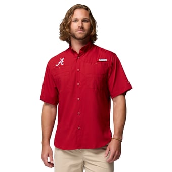 Men's Columbia Crimson Alabama Crimson Tide PFG Tamiami Shirt