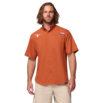 Men's Columbia Texas Orange Texas Longhorns Team PFG Tamiami Shirt