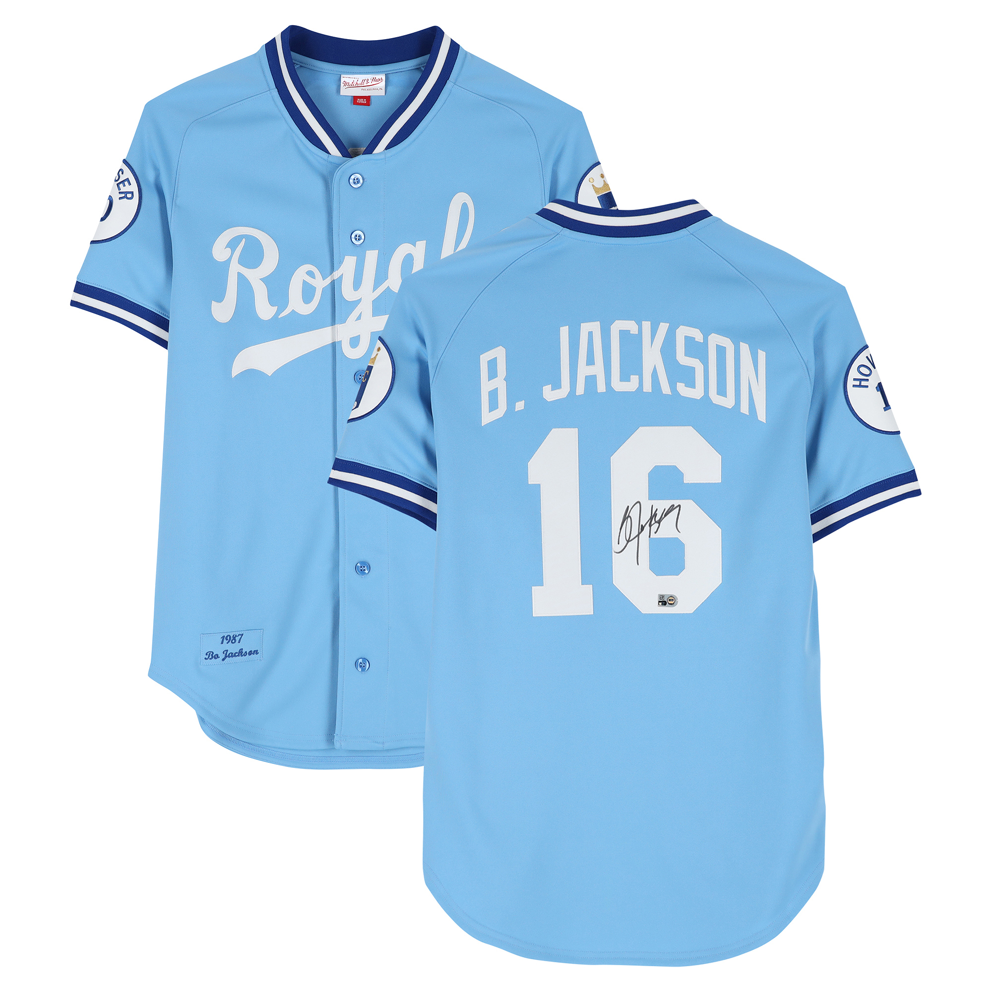 Bo Jackson Kansas City Royals Autographed Blue Mitchell & Ness Jersey