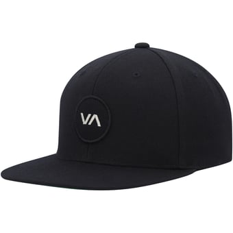 Men's RVCA Black VA Patch Snapback Hat