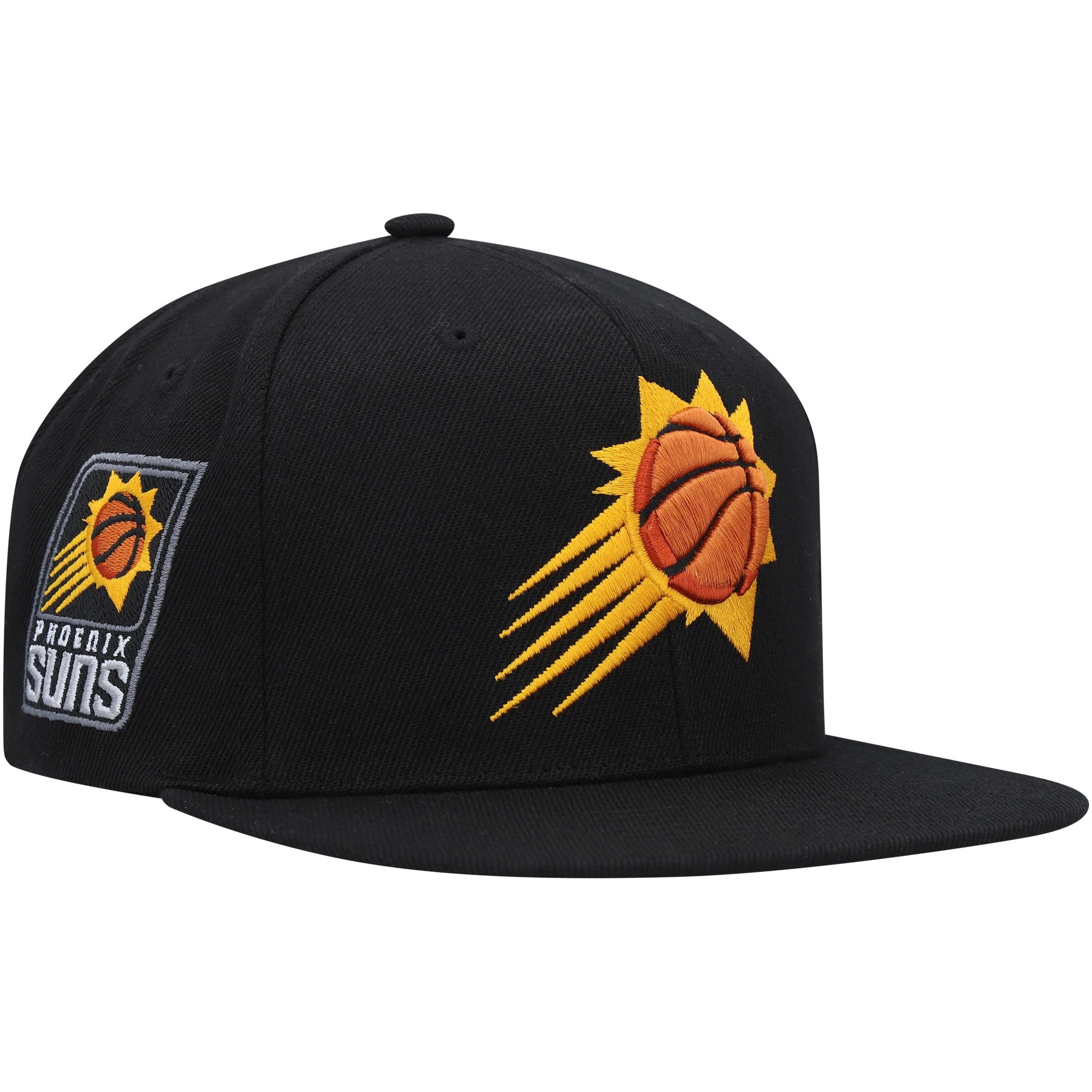 Men's Mitchell & Ness Black Phoenix Suns Side Core 2.0 Snapback Hat