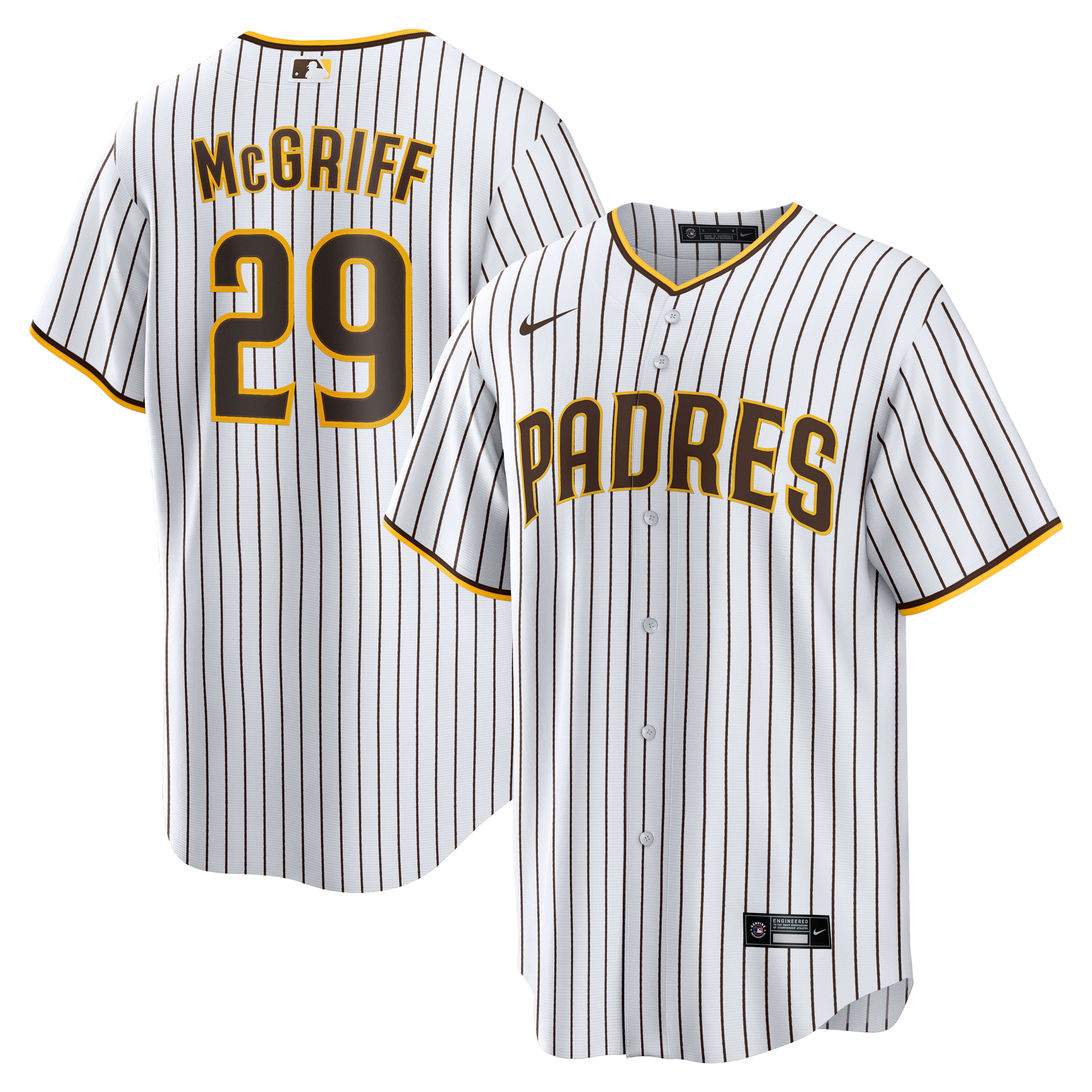 Men's Nike Fred McGriff White San Diego Padres Home Retired Player Replica Jersey