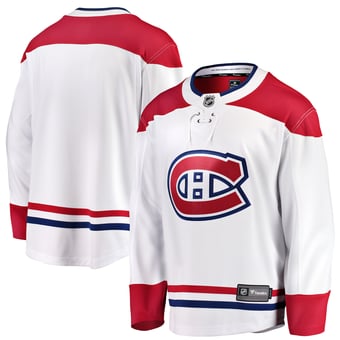 Men's Fanatics White Montreal Canadiens Away Breakaway Jersey