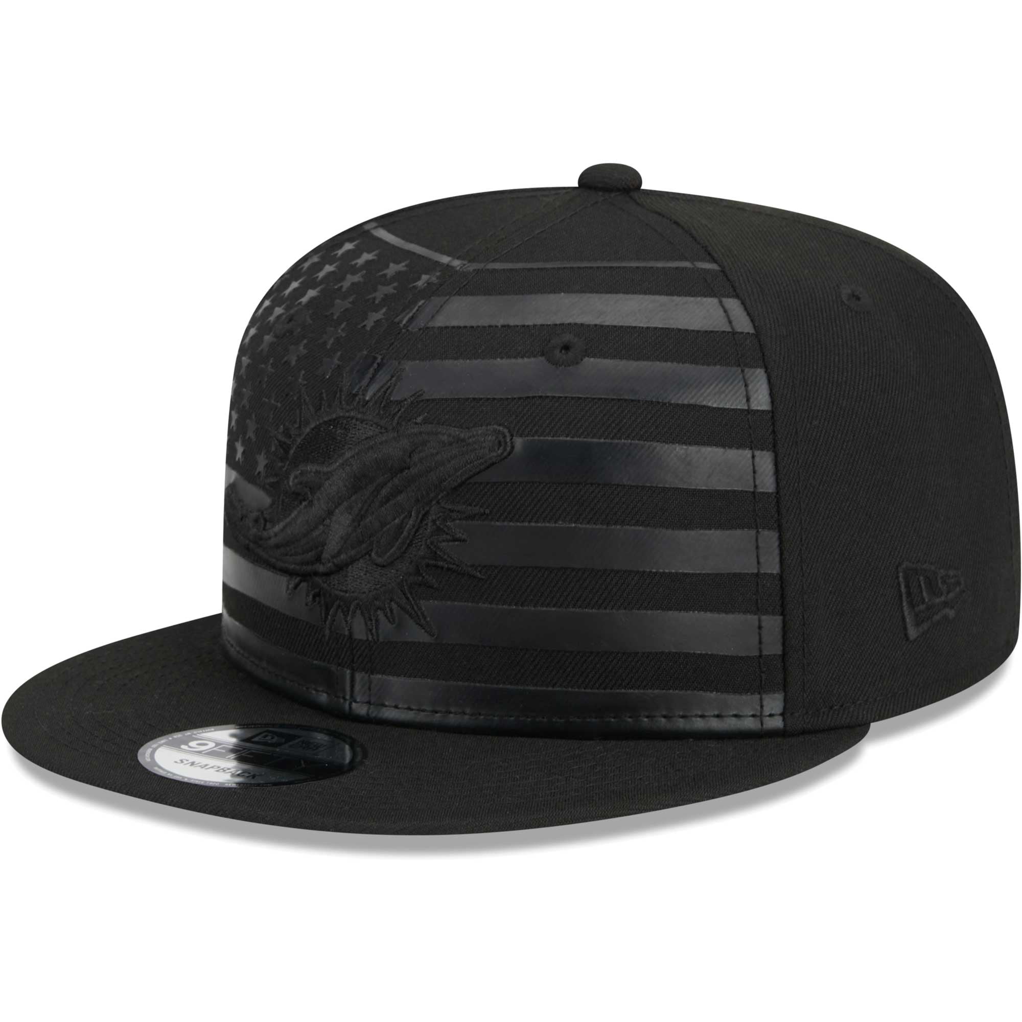Men's New Era Black Miami Dolphins Independent 9FIFTY Snapback Hat