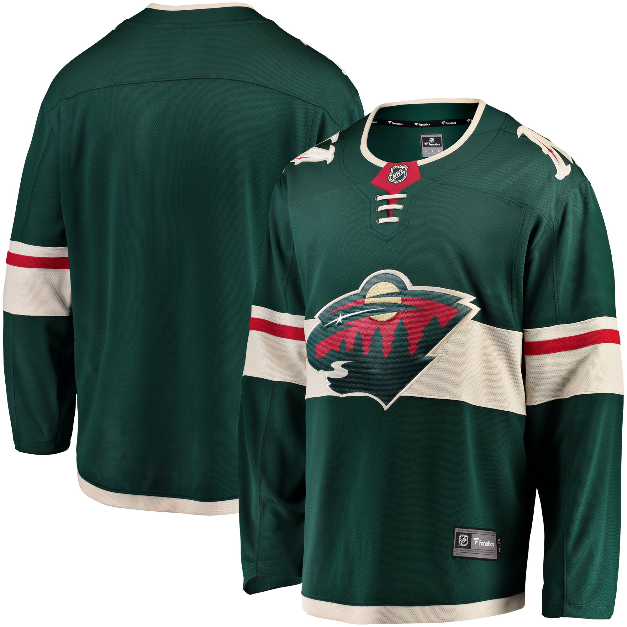 Men's Fanatics Green Minnesota Wild Home Breakaway Jersey
