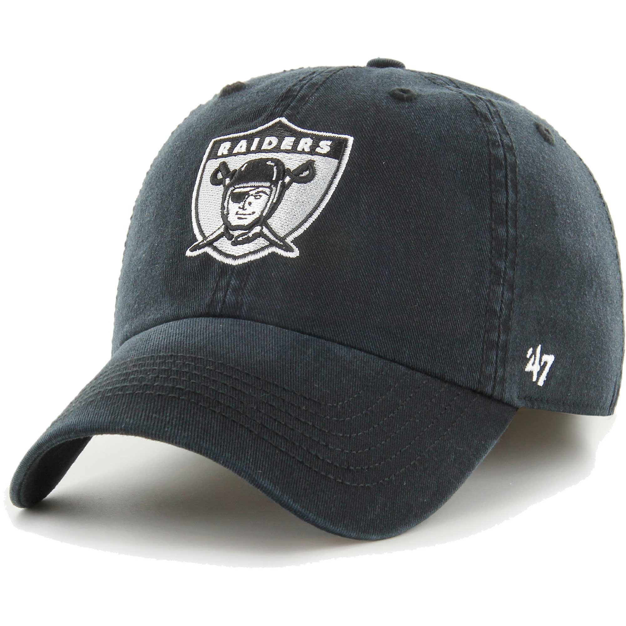 Men's '47 Black Oakland Raiders Gridiron Classics Franchise Fitted Hat