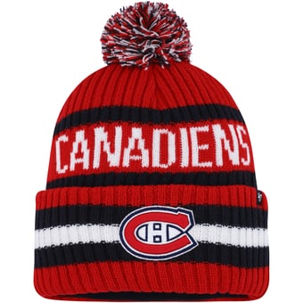 Men's '47 Red Montreal Canadiens Bering Cuffed Knit Hat with Pom