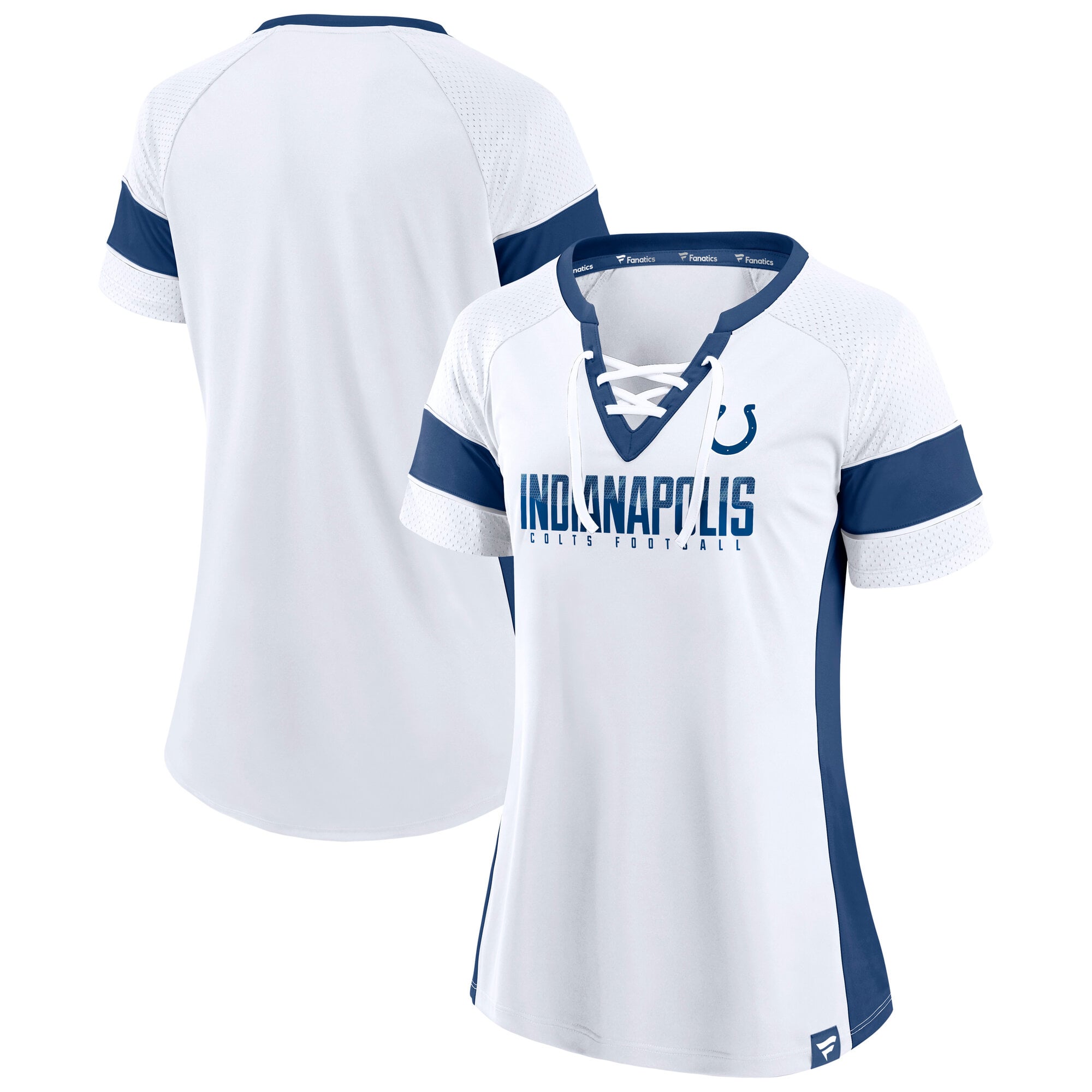 Women's Fanatics  White Indianapolis Colts Blocked Out Raglan T-Shirt
